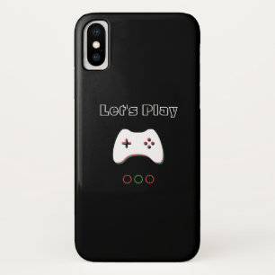 Case-Mate iPhone Case Contrôleur de jeu vidéo, Let's Play, Red & Green A