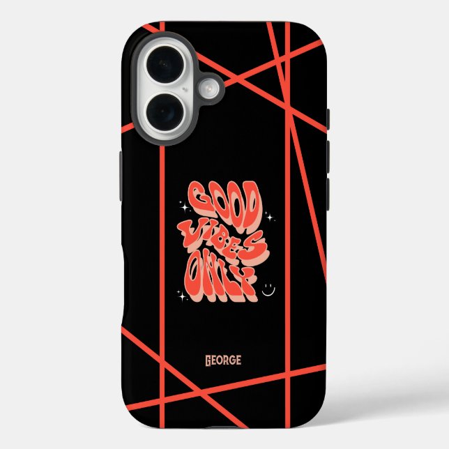 Coques Case-Mate iPhone Cool Bandes positives uniquement personnalisables (Verso)