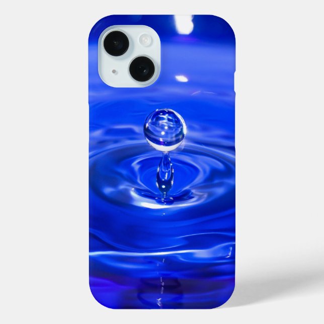 Coques Case-Mate iPhone Cool Bleu gouttelette d'eau (Verso)