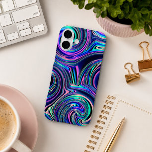 Coques iPhone 16 Plus Cool bleu turquoise violet rose Motif