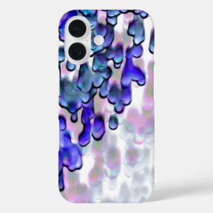 Coques iPhone 16 Cool Blue Melting Effet Abstrait