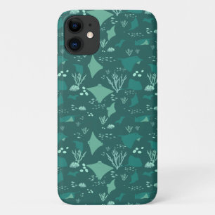 Case-Mate iPhone Case Cool Blue Sting Ray Marine Wildlife Patterned