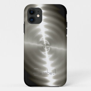 Coque iPhone 11 Cool brillant radial acier métallique