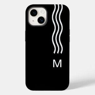 Coque Pour iPhone 14 Cool Business Hommes Monogramme Moderne 