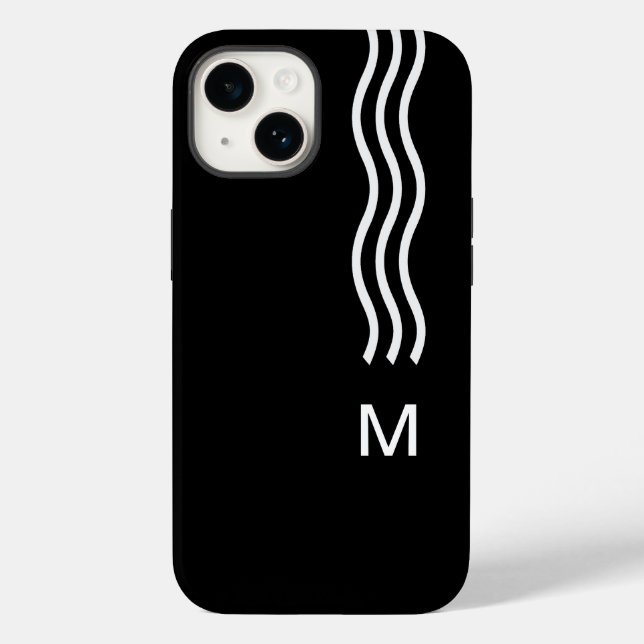 Coques Case-Mate iPhone Cool Business Hommes Monogramme Moderne  (Verso)
