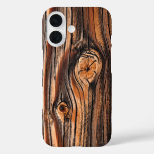 Coques iPhone 16 Cool de texture bois unique