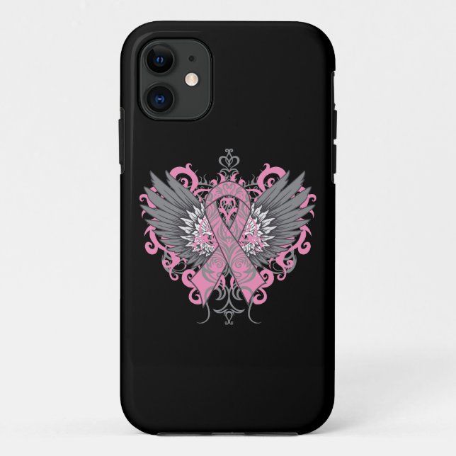 Coques Case-Mate iPhone Cool du cancer du sein ailes (Dos)