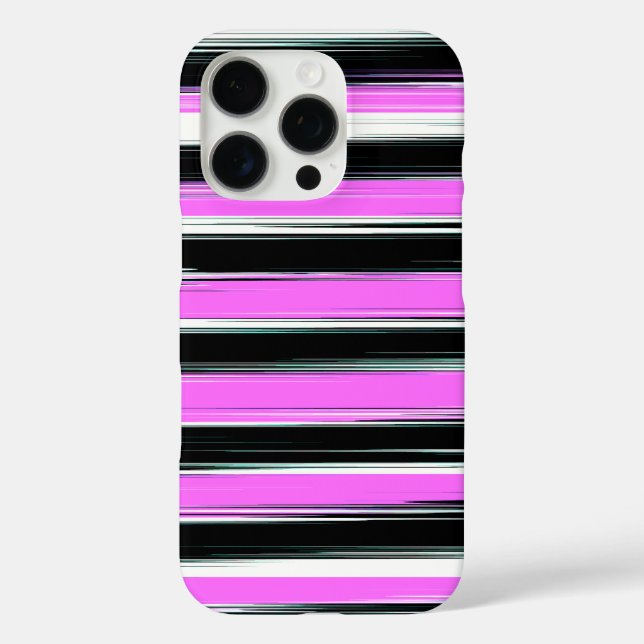 Coques Case-Mate iPhone Cool en rose, noir et blanc (Verso)