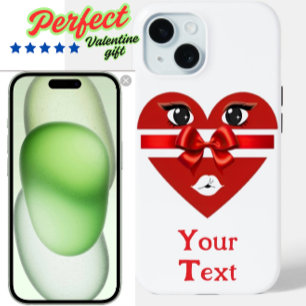 Coque Pour iPhone 15 Cool et personnalisable Valentine's Day Heart Desi
