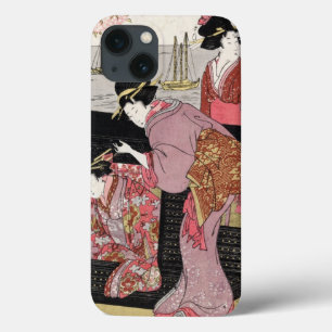 Coques Pour iPhone Cool japonais ukiyo-e trio geisha lady scroll