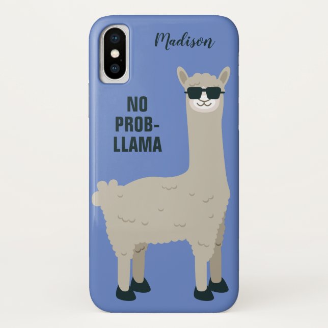 Coques Case-Mate iPhone Cool Llama personnalisé nom et couleur des cas de  (Dos)