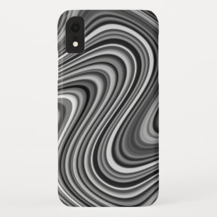 Case-Mate iPhone Case COOL noir blanc argenté gris courbe Motif