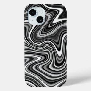 Coque Pour iPhone 15 Cool noir et blanc Motif unique