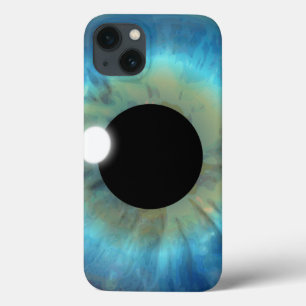 iPhone 13 Coque Cool Oeil bizarre Téléphone Oeil bleu Iris Close