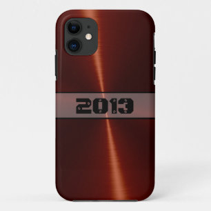 Coque iPhone 11 Cool Orange brillant acier inoxydable métal 7