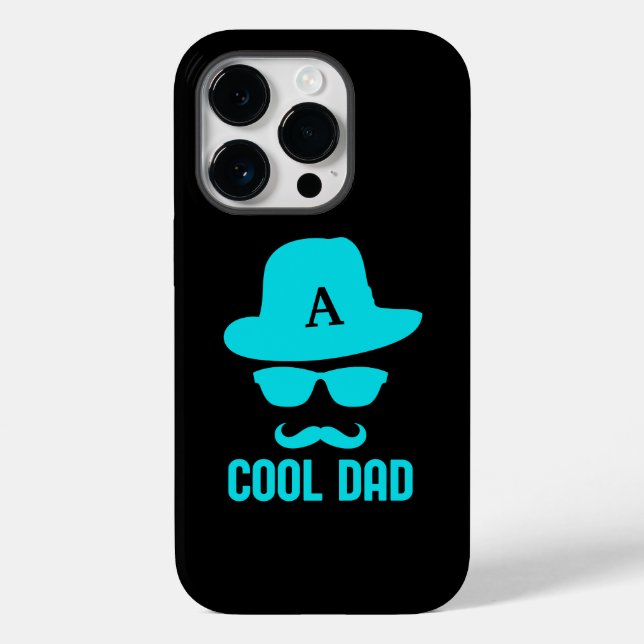 Coques Case-Mate iPhone Cool papa meilleur DAD jamais monogramme initial d (Verso)