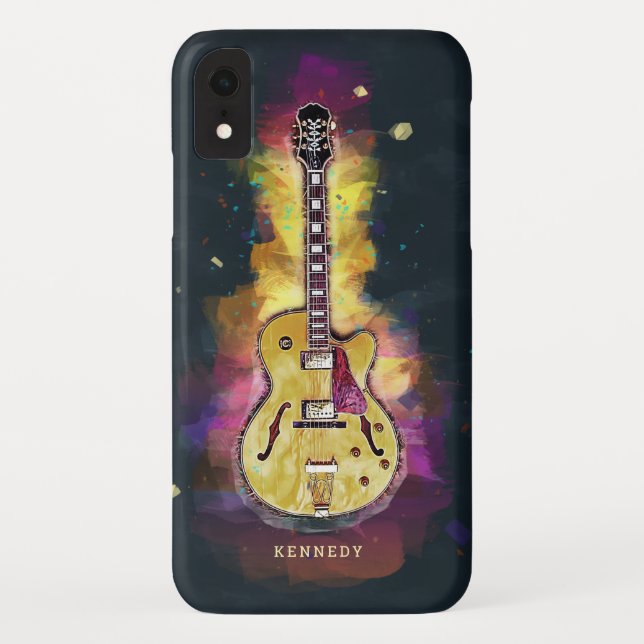 Coques Case-Mate iPhone Cool personnalisé Funky Abstrait Guitare Art (Dos)