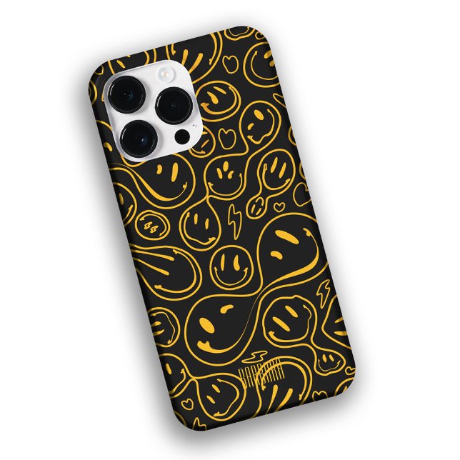 Coques Case-Mate iPhone Cool Sourire visage Melting Sourire Motif jaune (Créateur téléchargé)