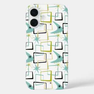 Coques iPhone 16 Cool Starburst Boomerang Carrés Mi-siècle