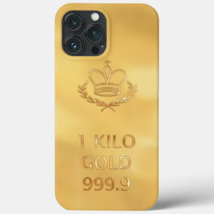 iPhone 13 Pro Max Coque Copie de barre de lingot d'or