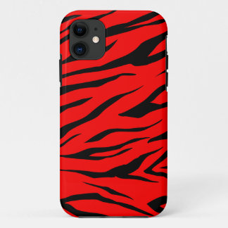 Coques Pour iPhone Copie noire/rouge renversante de tigre - cas de