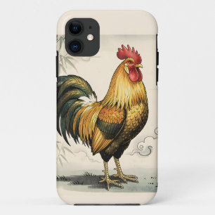Case-Mate iPhone Case Coq doré art japonais