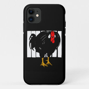 Coque Case-Mate Pour iPhone Coq noir coupé en bois victorien