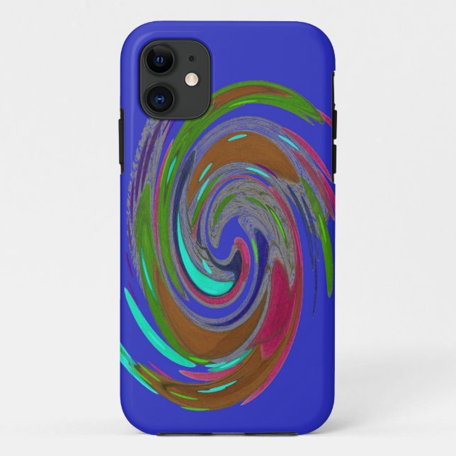 Coques Case-Mate iPhone Coque-coque iphone bleu tourbillon (Dos)