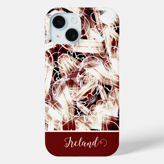 Coques Case-Mate iPhone Coque-coque iphone brun abstrait (Verso)