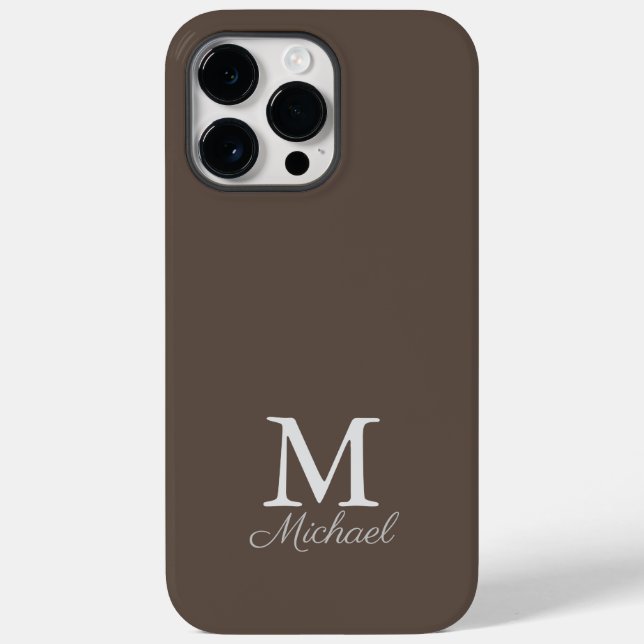 Coques Case-Mate iPhone Coque-coque iphone de brouillard léger Monogramme (Verso)