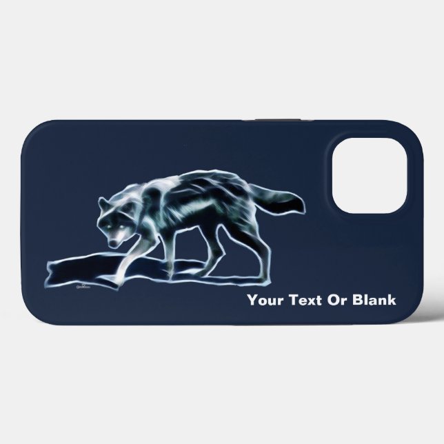 Coques Case-Mate iPhone Coque-coque iphone de loup foncé (Verso (horizontal))