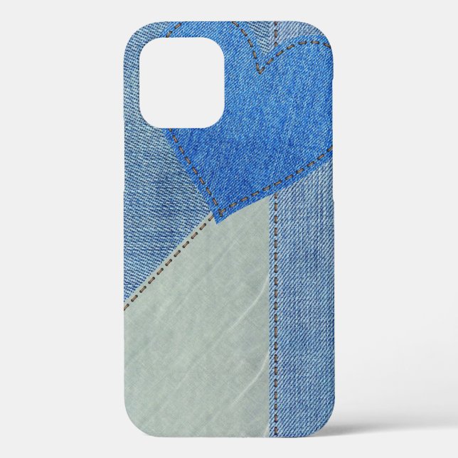 Coques Case-Mate iPhone Coque-coque iphone du coeur de Denim bleu (Verso)