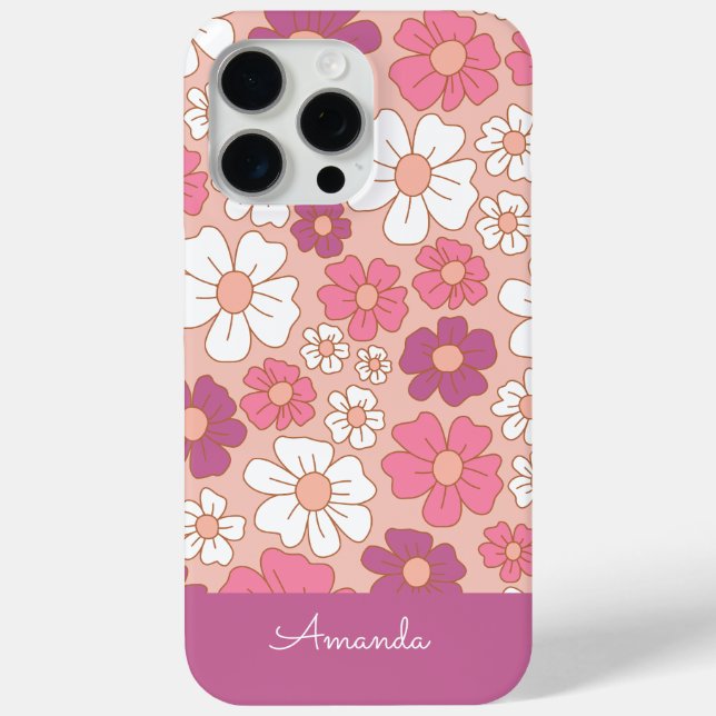 Coques Case-Mate iPhone Coque-coque iphone floral blanc (Verso)