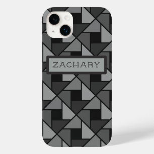 Coque Pour iPhone 14 Plus Coque-coque iphone géométrique gris minimaliste