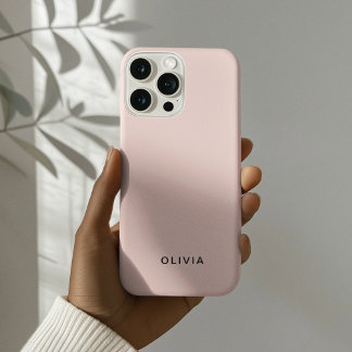 Coques iPhone 16 Pro "coque iphone rose Pastel personnalisé avec person