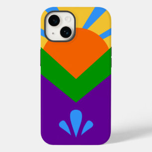 Coque Pour iPhone 14 Coque-Mate de pomme patriotique, drapeau de Manito