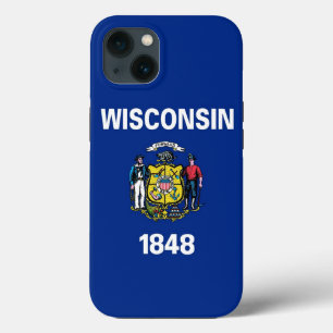 Case-Mate iPhone Case Coque-Mate de pomme patriotique, drapeau du Wiscon