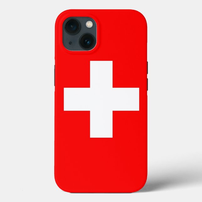 Coques Case-Mate iPhone Coque-Mate de pomme patriotique, drapeau suisse (Verso)