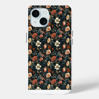Coque Pour iPhone 15 Coque-Mate Tough Apple iPhone 15 Coque, Floral