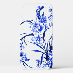 Coques iphone d'images bleu et blanc