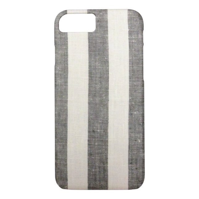 Coques Case-Mate iPhone Coques iphone rayés de gris métallique et de crème (Dos)