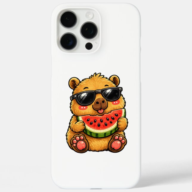 Coques Case-Mate iPhone Coquet Capybara Pastèque Été (Verso)