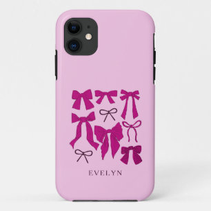 Case-Mate iPhone Case Coquette Girl Bows Magenta