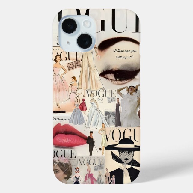 Coques Case-Mate iPhone Coquette Girl Preppy Collage, Dossier téléphonique (Verso)