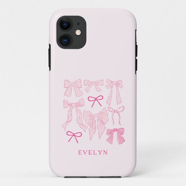 Coques Case-Mate iPhone Coquette Girls Bows Rose (Dos)
