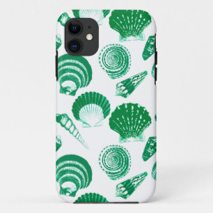 Coques Pour iPhone Coquillages - vert émeraude sur un arrière - plan 