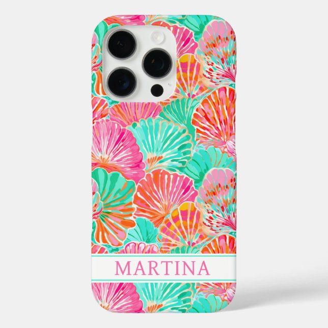 Coques Case-Mate iPhone Coquilles Colorées Monogrammées (Verso)