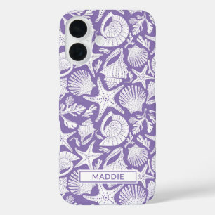 Coques iPhone 16 Coquilles Violettes Personnalisées
