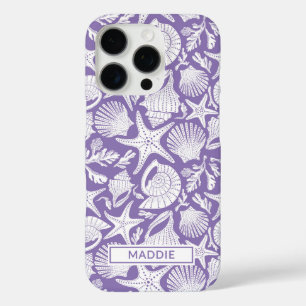 Coques iPhone 16 Pro Coquilles Violettes Personnalisées
