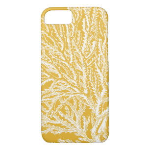 Coques Pour iPhone Corail jaune et blanc
